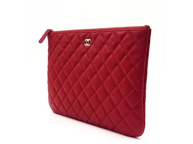 Chanel Clutch Caviar Classic New Medium Rosso - vista 2