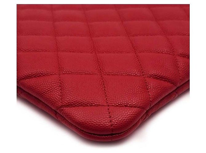 Chanel Clutch Caviar Classic New Medium Rosso - vista 4