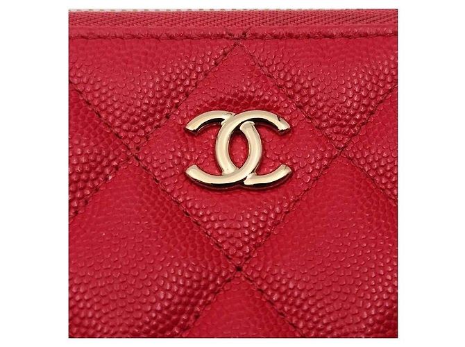 Chanel Clutch Caviar Classic New Medium Rosso - vista 5