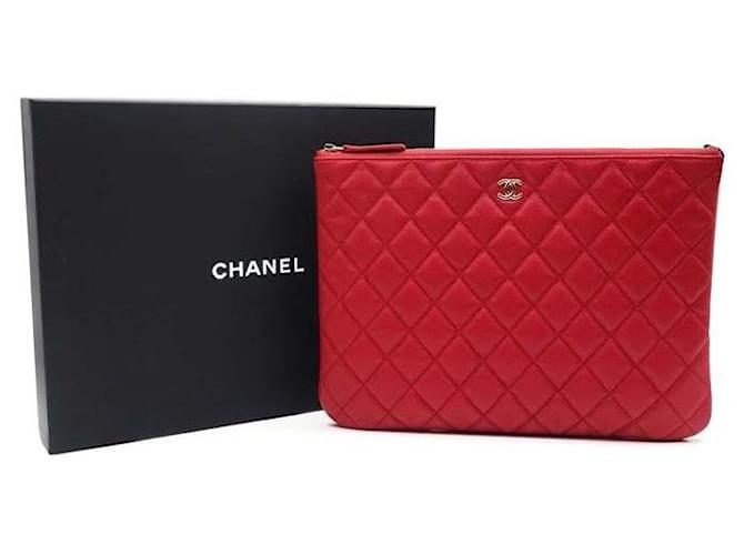 Chanel Clutch Caviar Classic New Medium Rosso - vista 6