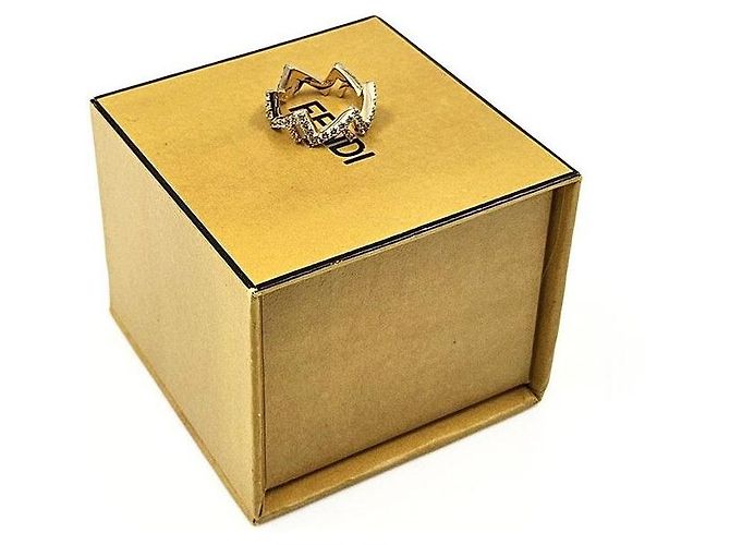 Fendi Anillo Logo Cubic - vista 5