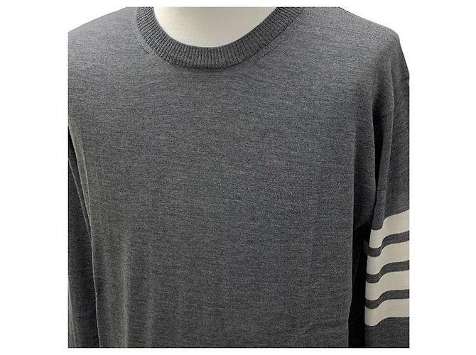 Thom Browne Merino Wool Classic Pullover Sweater - view 3