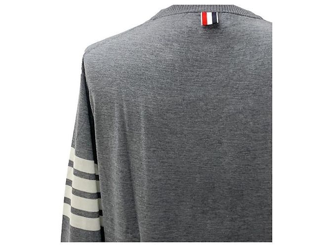 Thom Browne Merino Wool Classic Pullover Sweater - view 4