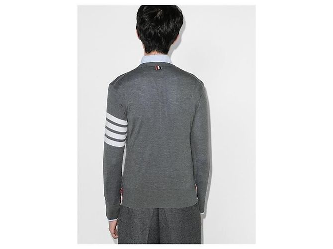 Thom Browne Merino Wool Classic Pullover Sweater - view 6