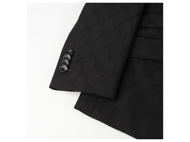 Gucci Blazer GG Single Negro - vista 7