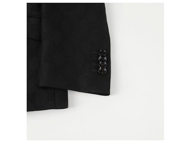Gucci Blazer GG Single Negro - vista 8