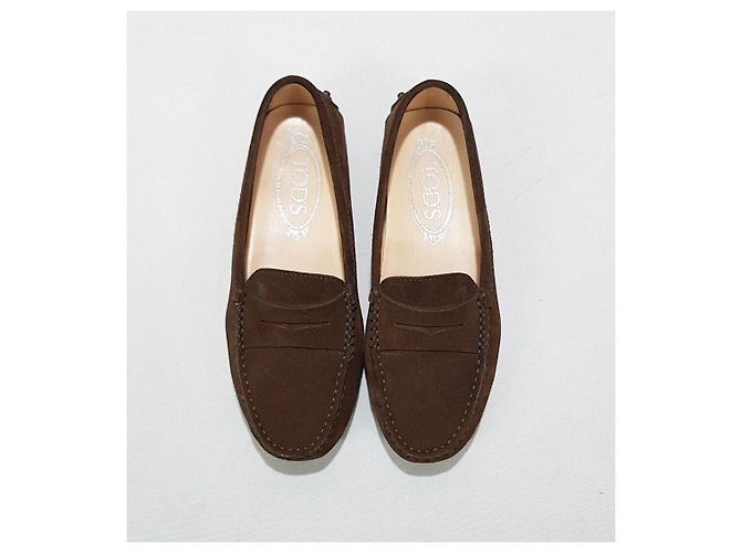 Tod's Scarpe da guida in camoscio da donna Marrone - vista 3