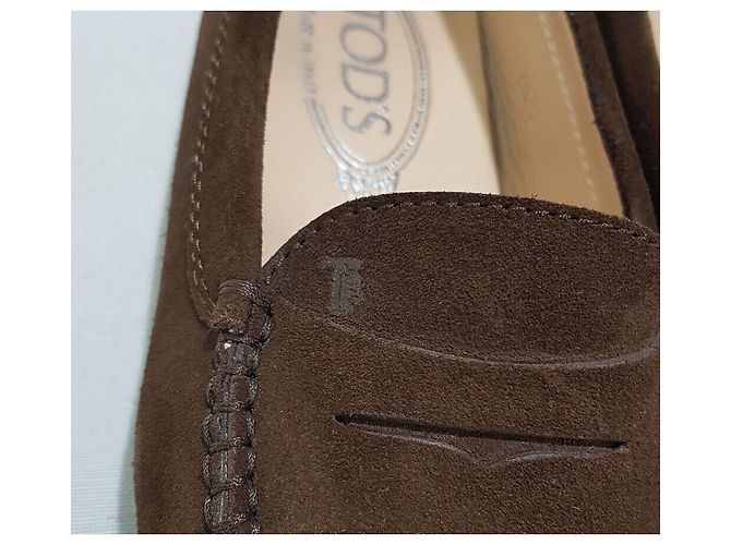 Tod's Scarpe da guida in camoscio da donna Marrone - vista 5