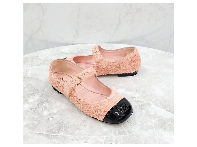 Chanel Scarpe basse Mary Jane in tweed Multicolore - vista 3