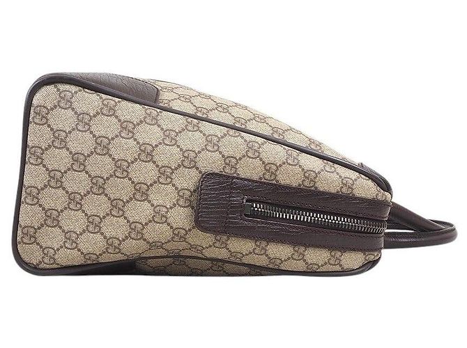 Gucci Borsa Boston in PVC Marrone - vista 5