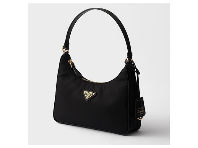 Prada Mini Bag Re-edition Re-Nylon Nero - vista 2