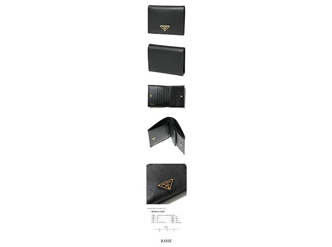 Prada Portamonete in Saffiano con logo triangolare QHH Nero - vista 2