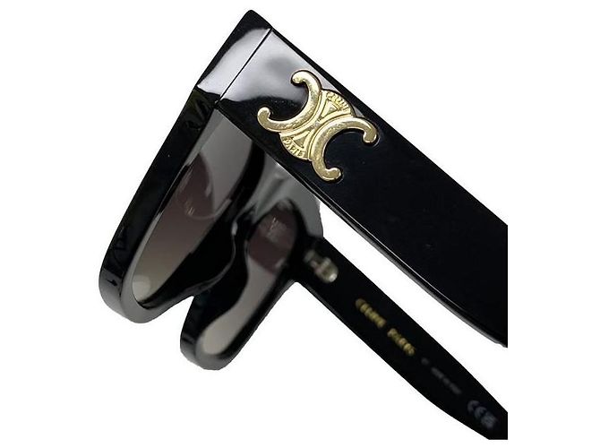 Céline Gafas de sol Treofer Acetate Logo Negro - vista 7