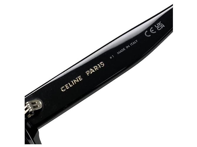 Céline Gafas de sol Treofer Acetate Logo Negro - vista 8