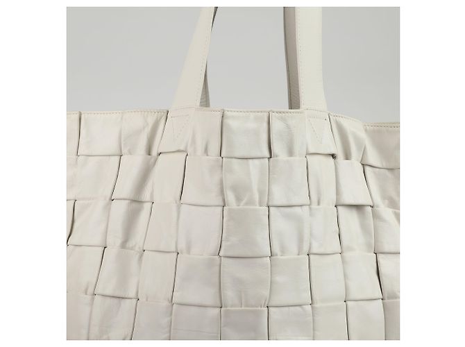 Bottega Veneta Bolso Tote y de Hombro de Piel Intrecciato Blanca Blanco - vista 2