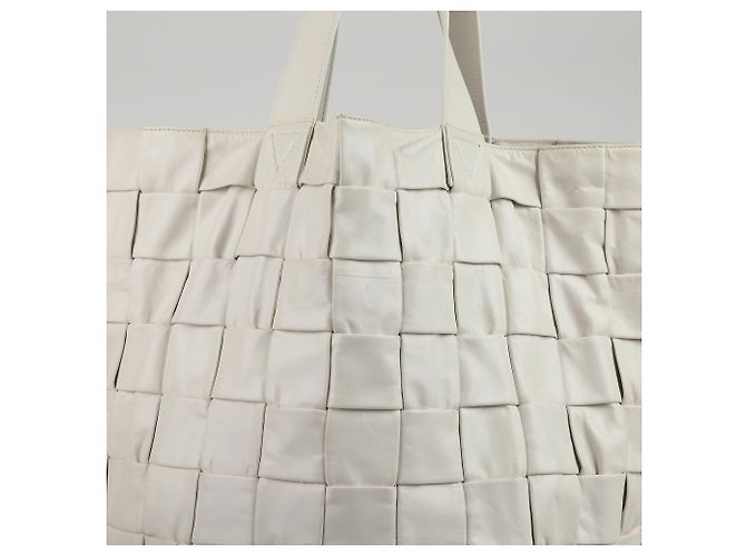 Bottega Veneta Bolso Tote y de Hombro de Piel Intrecciato Blanca Blanco - vista 5