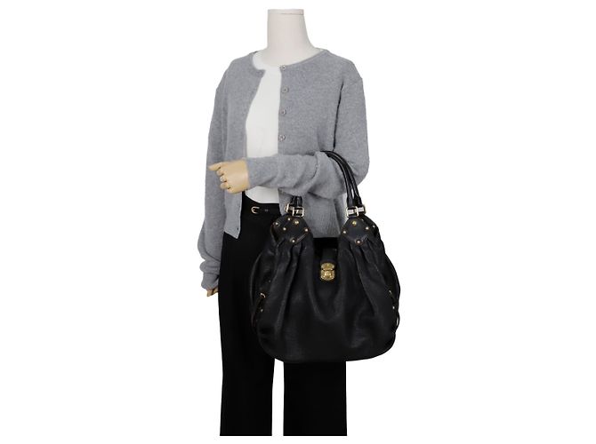 Louis Vuitton Borsa a spalla Mahina Leo Tote Nero - vista 12