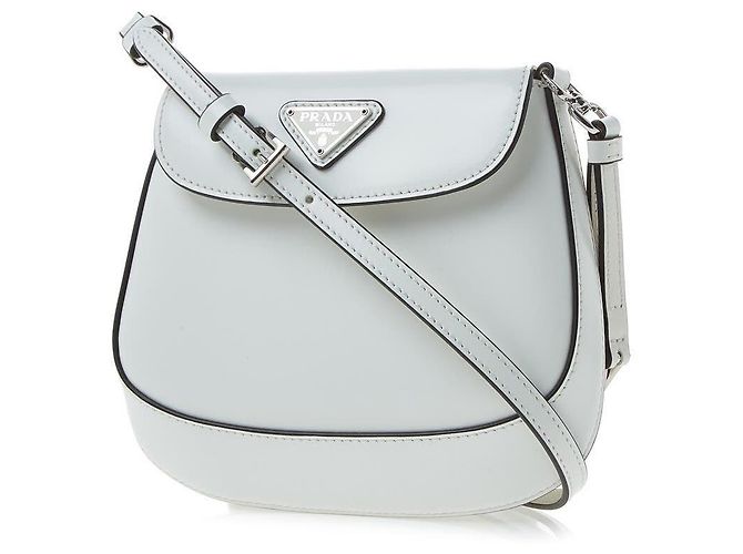 Prada Mini Borsa a Tracolla Cleo in Pelle Spazzolata da Donna (HOM) Argento - vista 2