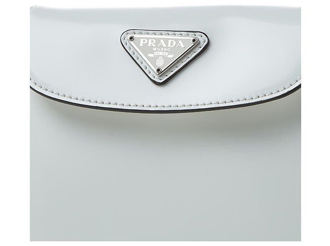 Prada Mini Borsa a Tracolla Cleo in Pelle Spazzolata da Donna (HOM) Argento - vista 7