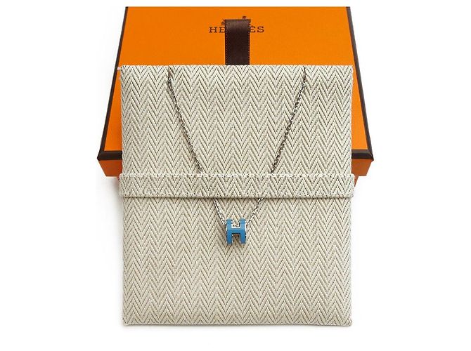Hermès Collar Pop Ash Silver Blue Jean Mini Full Set Multicolor - vista 2