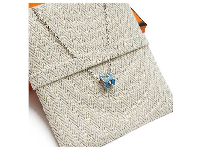 Hermès Collar Pop Ash Silver Blue Jean Mini Full Set Multicolor - vista 3