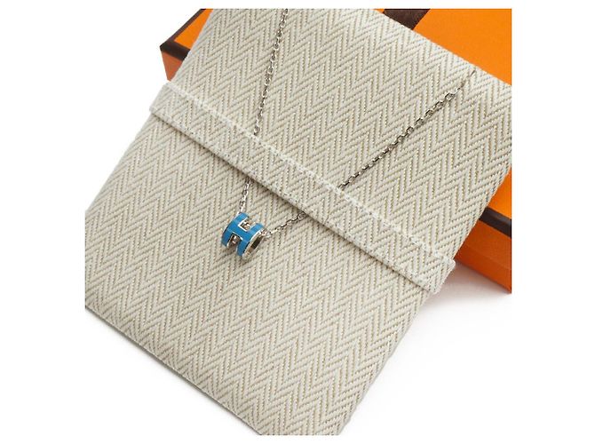 Hermès Collar Pop Ash Silver Blue Jean Mini Full Set Multicolor - vista 4