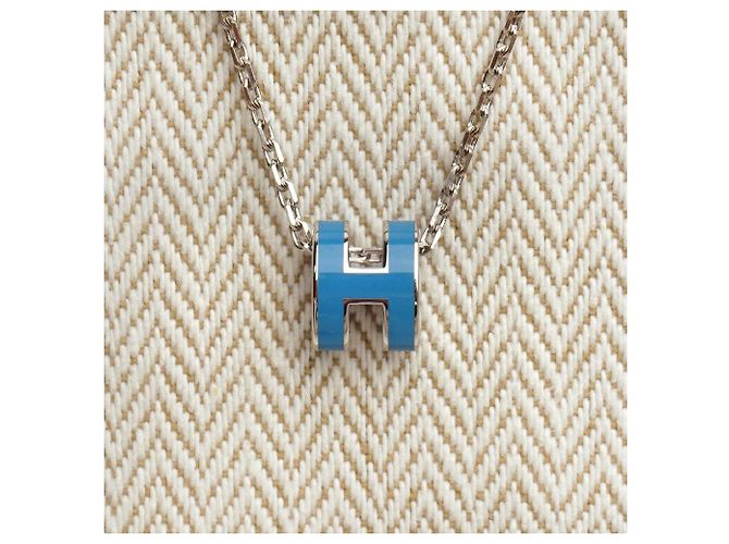 Hermès Collar Pop Ash Silver Blue Jean Mini Full Set Multicolor - vista 5