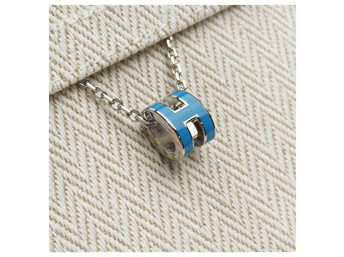 Hermès Collar Pop Ash Silver Blue Jean Mini Full Set Multicolor - vista 6