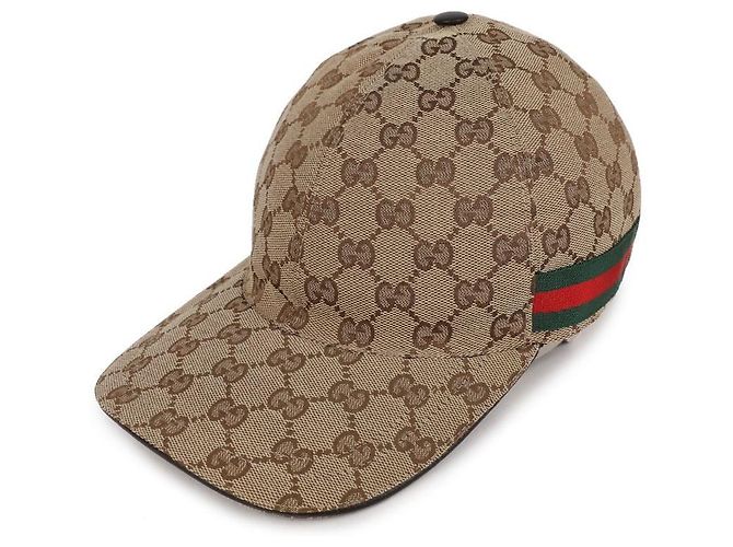 Gucci Canvas Baseball Cap Brown - view 4