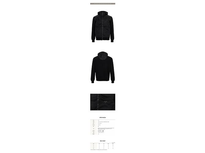 Prada Giacca con cappuccio in lana e cashmere con logo triangolare nero - vista 2