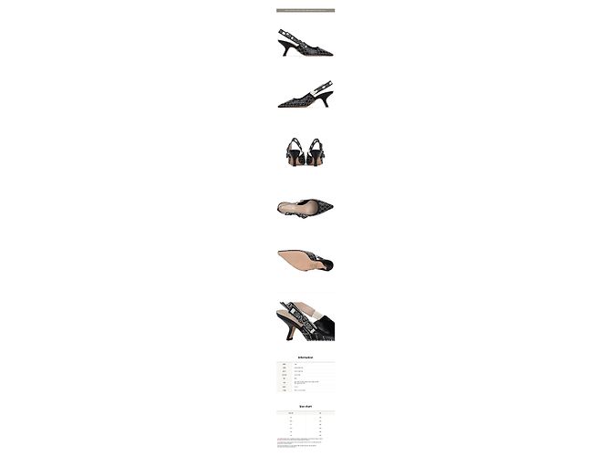 Dior Décolleté slingback in raso nero Multicolore - vista 2
