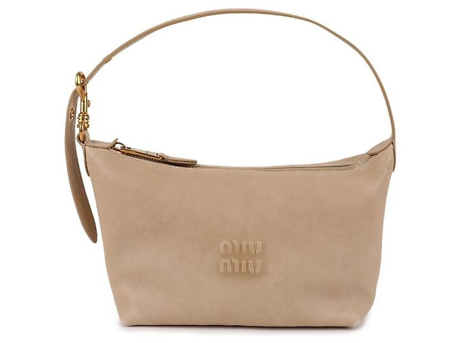 Miu Miu Borsa a tracolla in pelle Nappa Marrone - vista 3