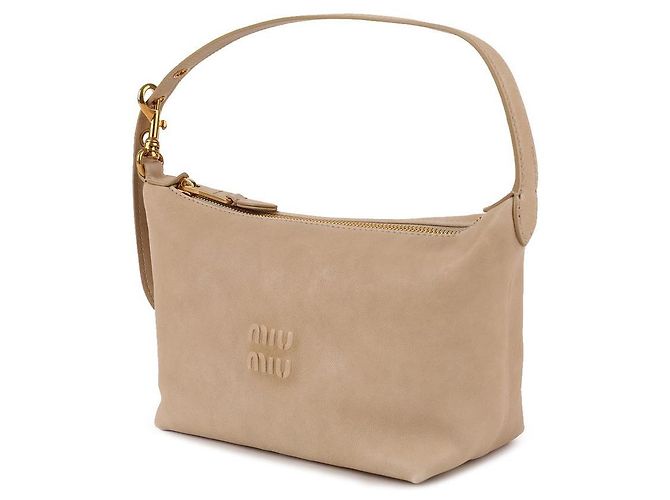 Miu Miu Borsa a tracolla in pelle Nappa Marrone - vista 4