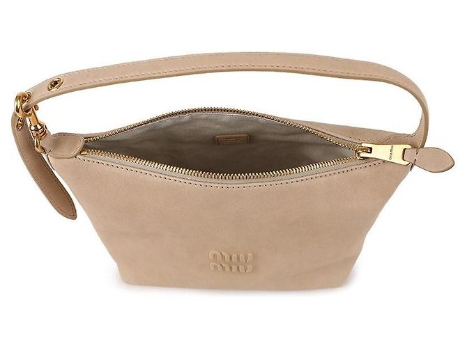 Miu Miu Borsa a tracolla in pelle Nappa Marrone - vista 7