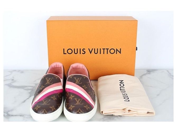 Louis Vuitton Monogram Slip-On Pink Marrone - vista 2