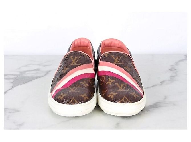 Louis Vuitton Monogram Slip-On Pink Marrone - vista 3