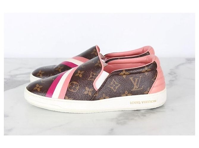 Louis Vuitton Monogram Slip-On Pink Marrone - vista 5