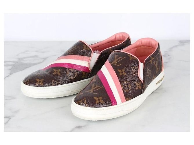 Louis Vuitton Monogram Slip-On Pink Marrone - vista 7