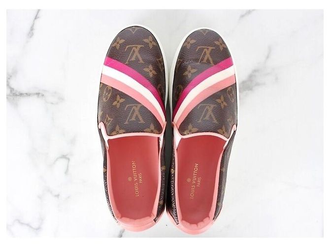 Louis Vuitton Monogram Slip-On Pink Marrone - vista 9