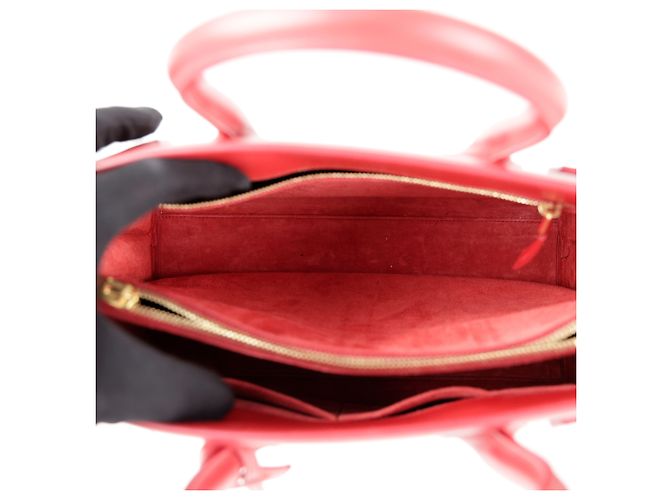 Saint Laurent Borsa a Tracolla Tote Piccola Rosso - vista 12