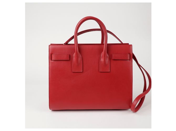 Saint Laurent Borsa a Tracolla Tote Piccola Rosso - vista 5