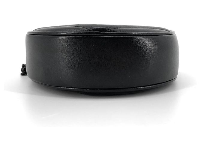 Saint Laurent Borsa crossbody Tambourine in pelle nera monogram Nero - vista 7