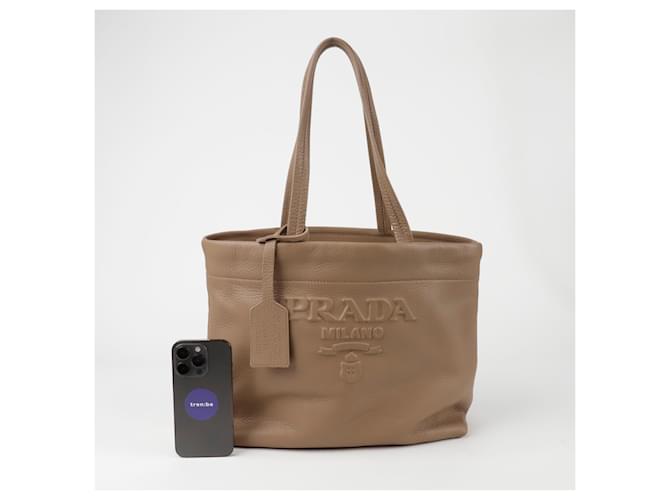 Prada Borsa a tracolla monocromatica Marrone - vista 7