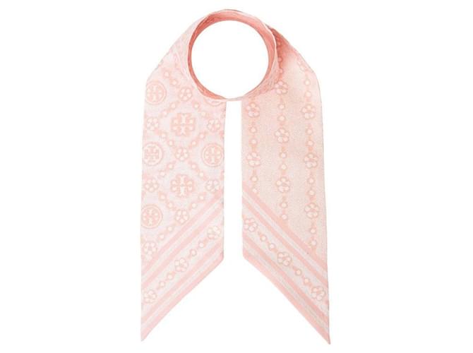 Tory Burch Foulard in seta monogramma floreale Multicolore - vista 2