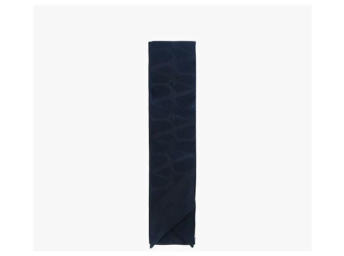 Valentino Skinny scarf in seta twill Two-Al Iconography IUQ Nero - vista 2