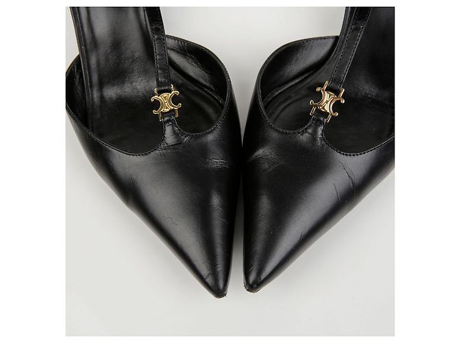 Céline Décolleté Triomphe Tiva Pumps Heels Multicolore - vista 6
