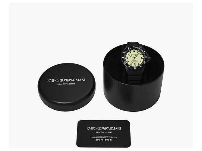 Armani Orologio Diver da uomo in uretano (Sea Explorer) Multicolore - vista 9