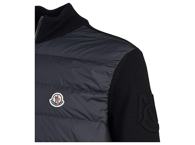 Moncler Cardigã acolchoado de algodão com zíper para homem Preto - vista 5