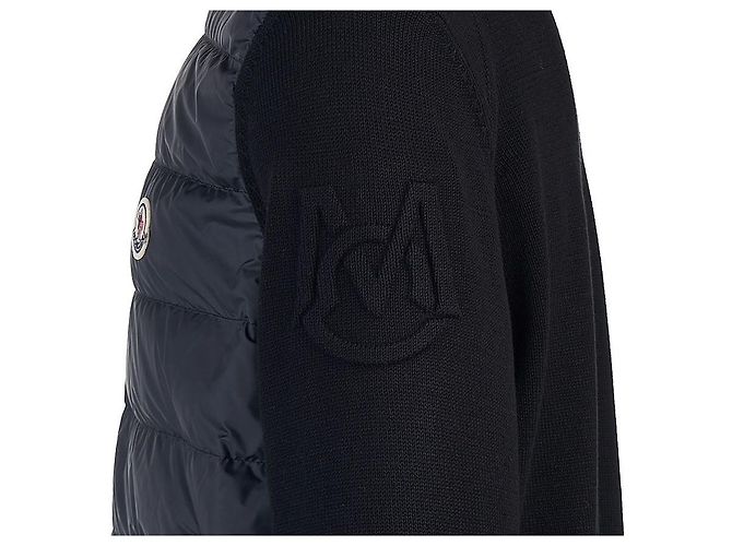 Moncler Cardigã acolchoado de algodão com zíper para homem Preto - vista 6