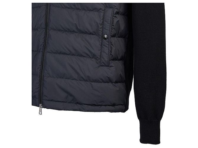 Moncler Cardigã acolchoado de algodão com zíper para homem Preto - vista 7